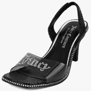 Juicy Couture Black Crystal Embellished Heels